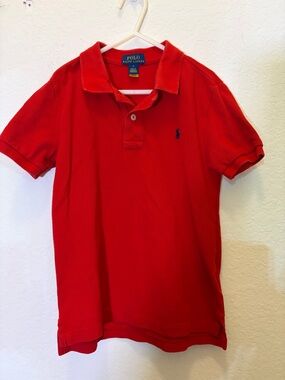 Polo by Ralph Lauren Boys Red Polo with Navy Pony